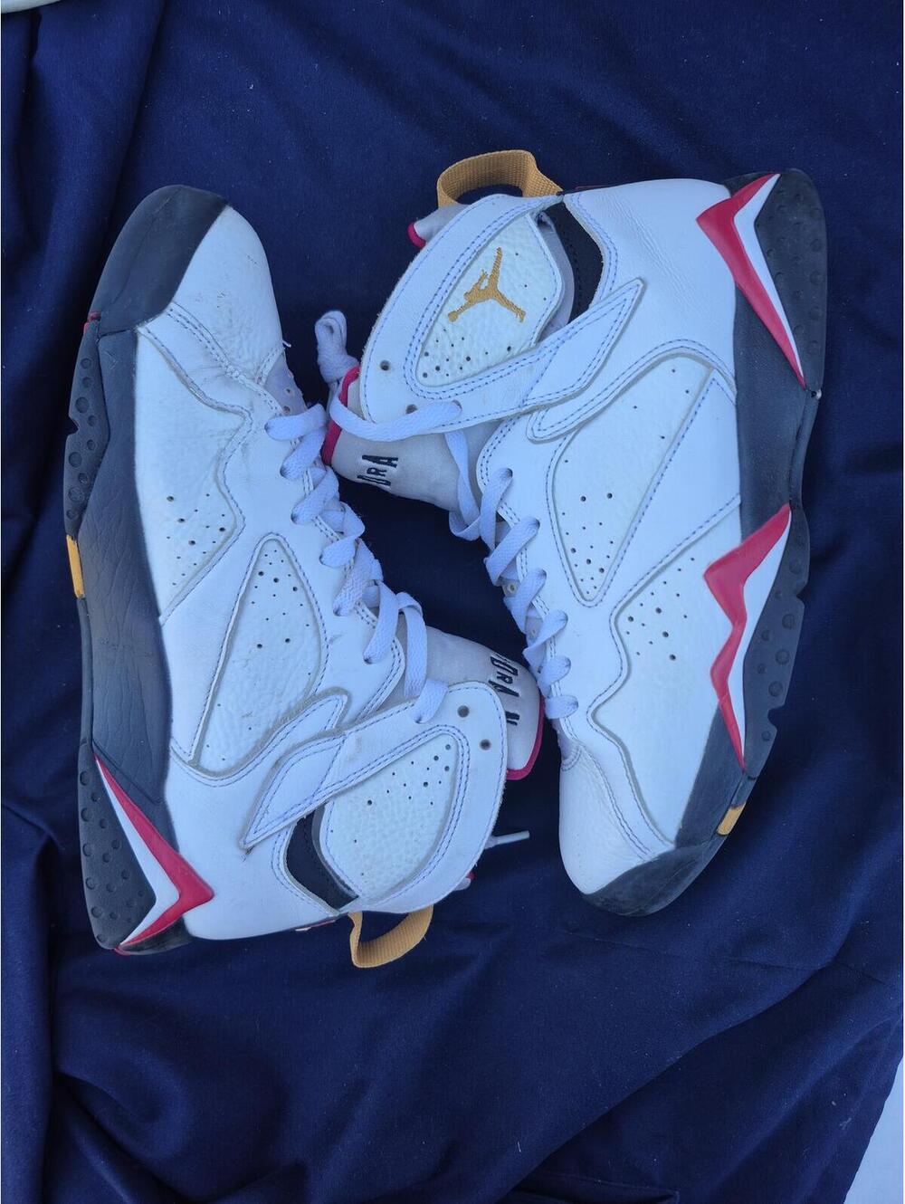Nike Air Jordan 7 Retro White Black Cardinal Red Men's 8
